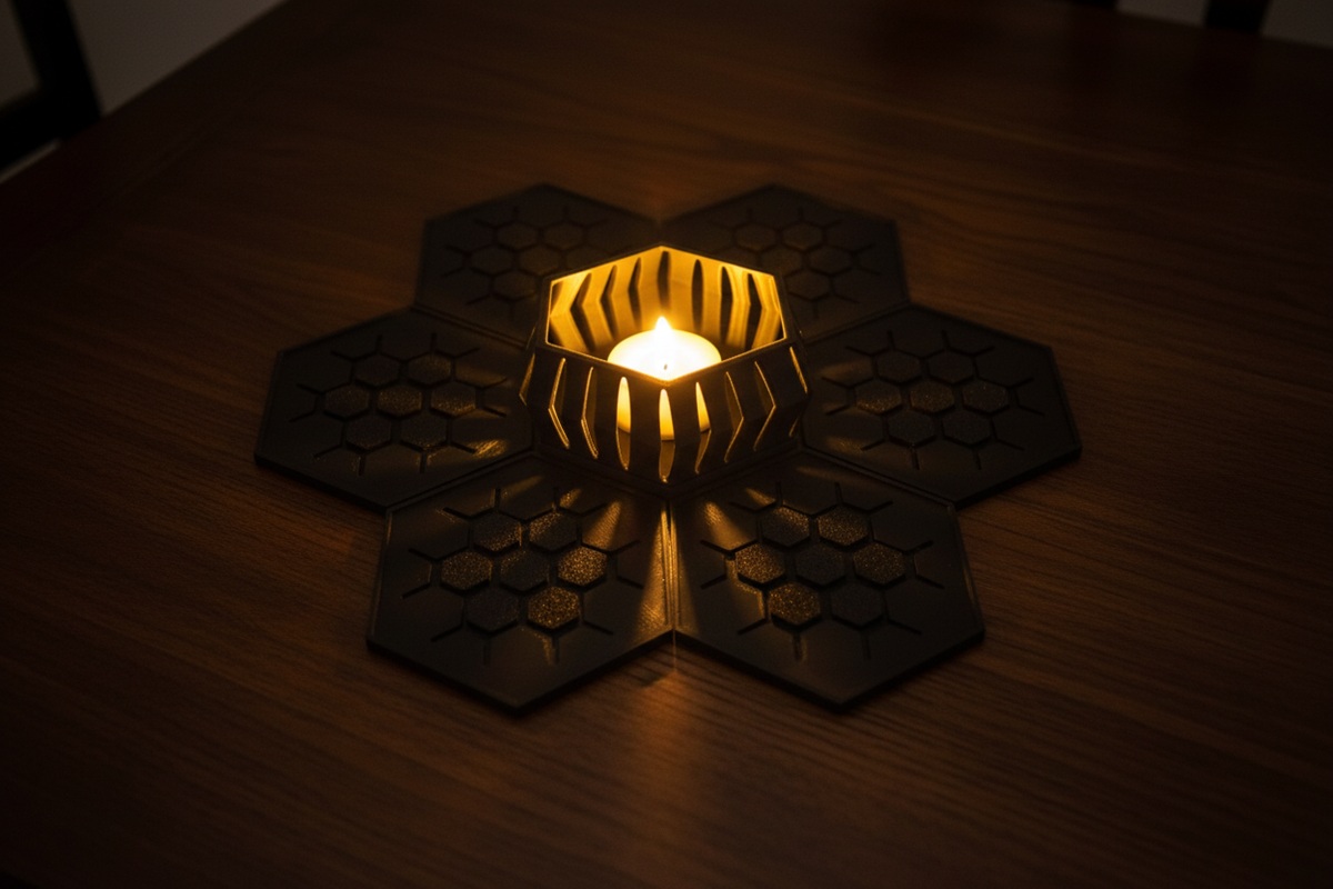 L'écosystème hexagonal MV3D : créez votre décoration de table sur-mesure