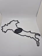 Italie en relief avec SPQR