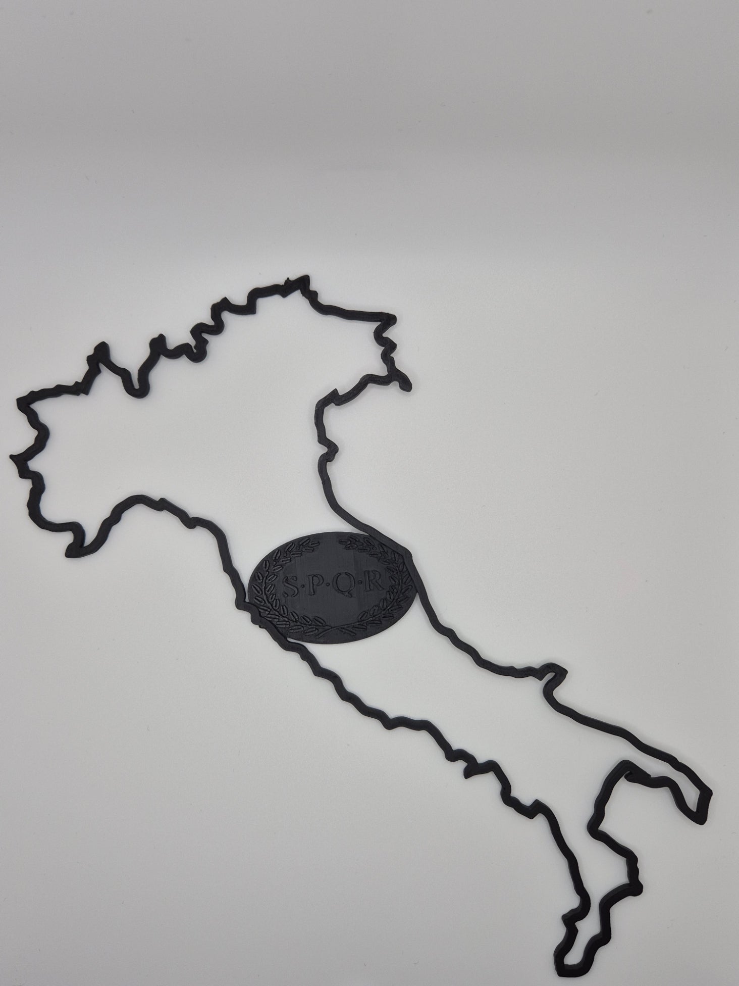 Italie en relief avec SPQR