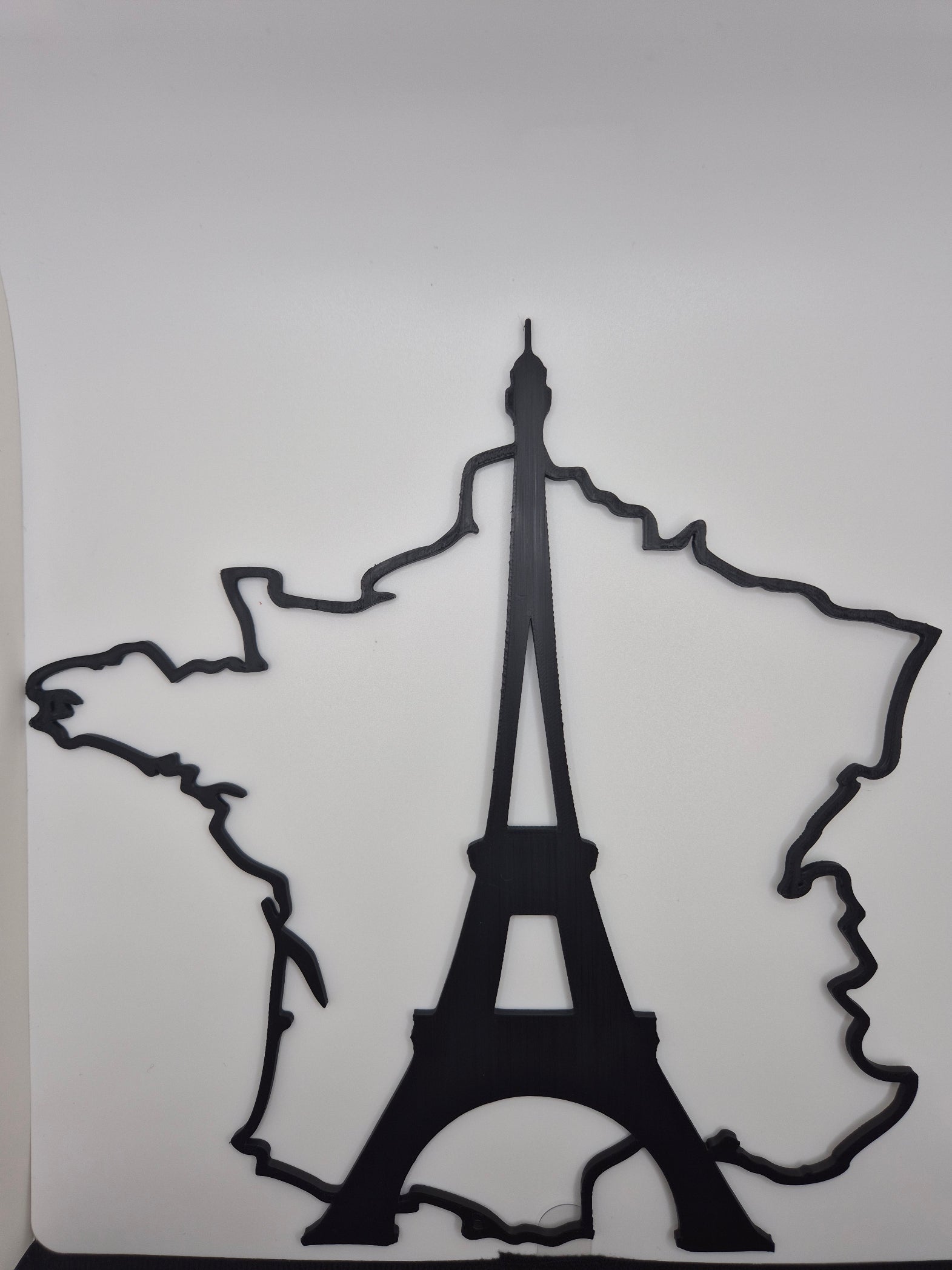 France en relief 3D avec la tour Eiffel