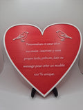 Plaque 3D personnalisée avec citation et support
