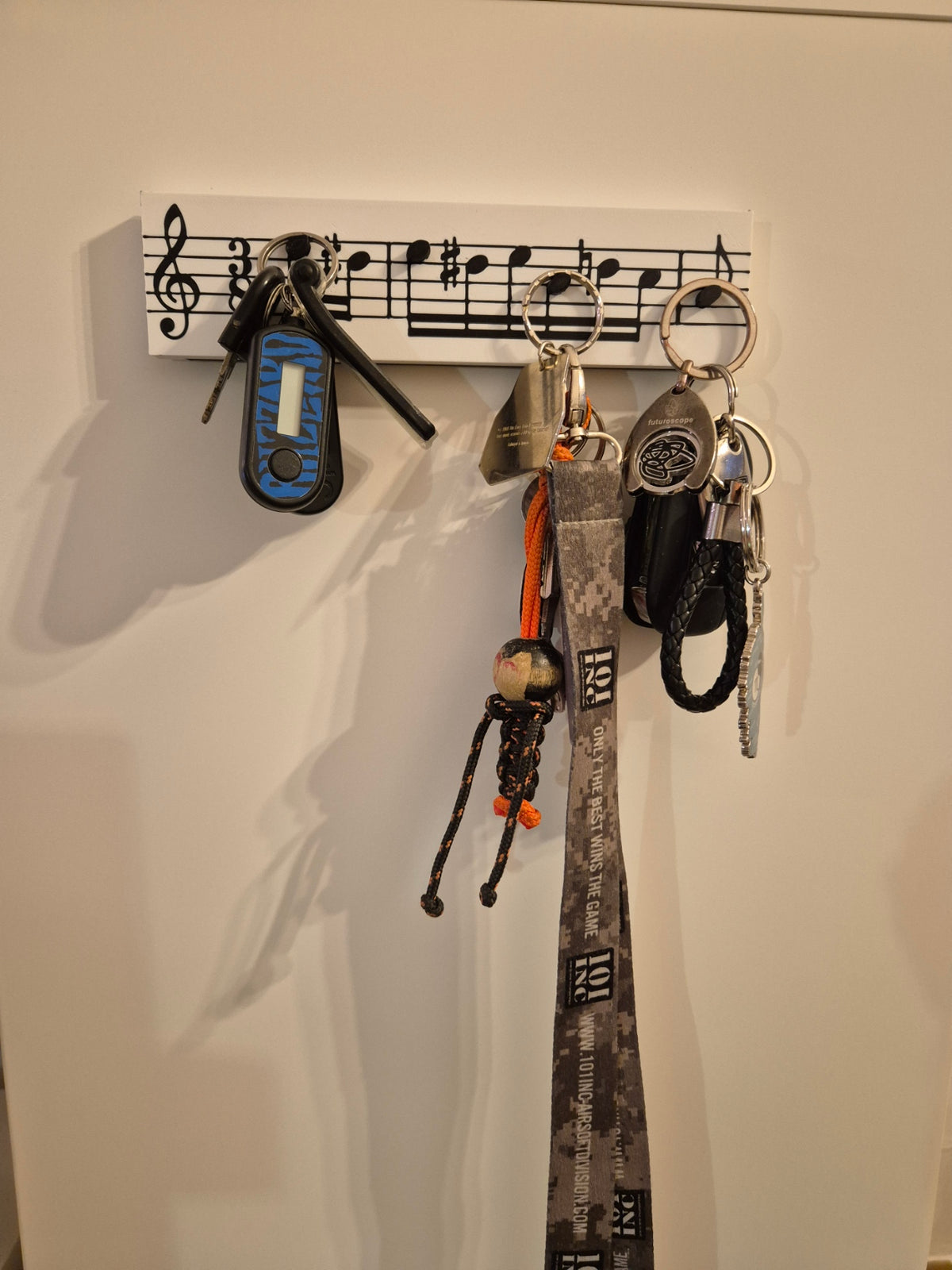 Porte clés d'entrée style notes de musique