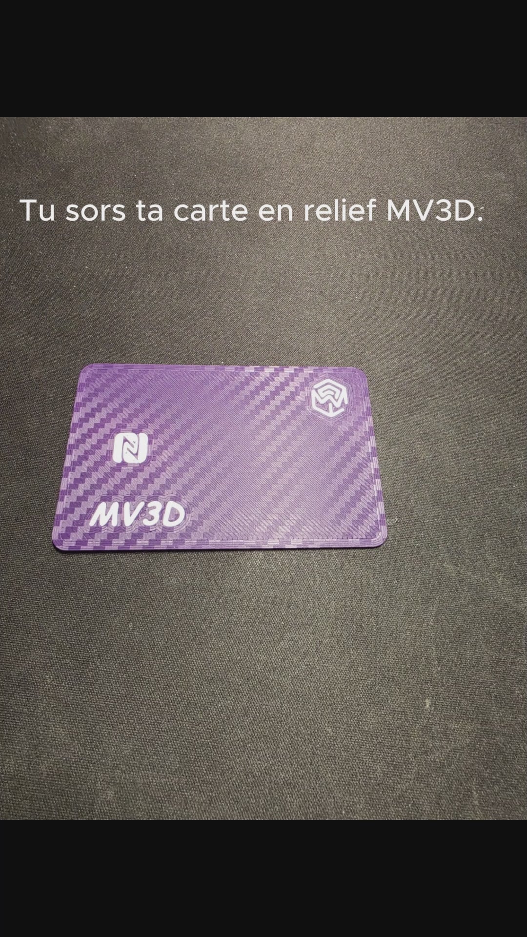 Carte de visite effet carbone NFC sans contact personnalisable